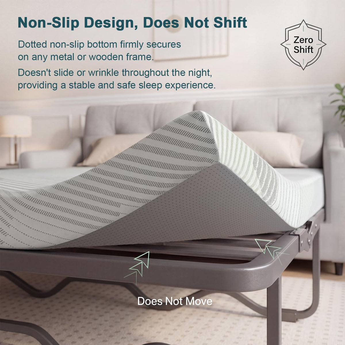 4 Inch Memory Foam Sofa Bed Mattress with Removable Washable Cover X32719