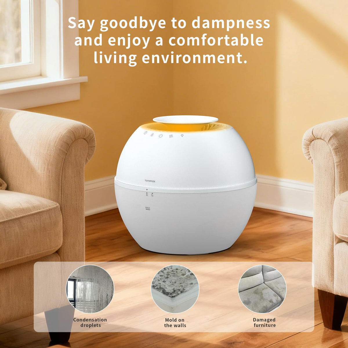 2-in-1 Dehumidifier & Humidifier with Purifier, 101oz Tank E763151