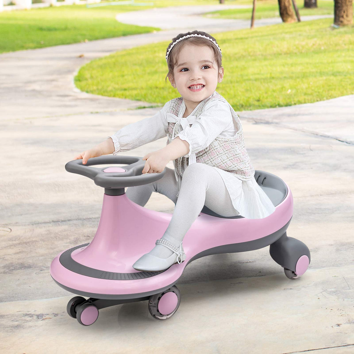 Pink Wiggle Car with LED Flashing Wheels K97720