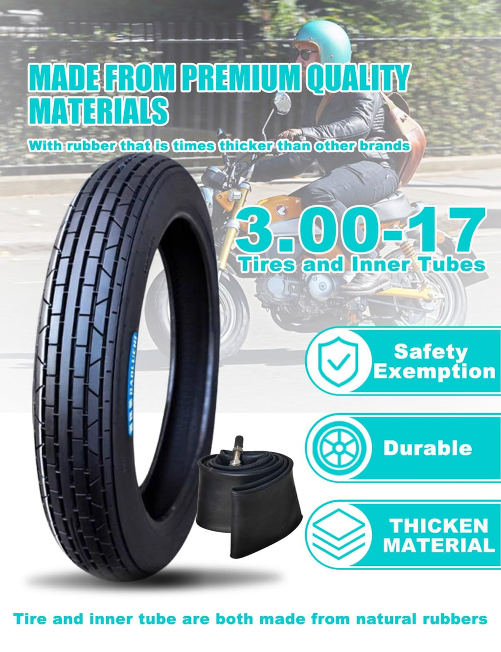 17 6PR TT Dirt Bike Tire and Inner Tube Y335356