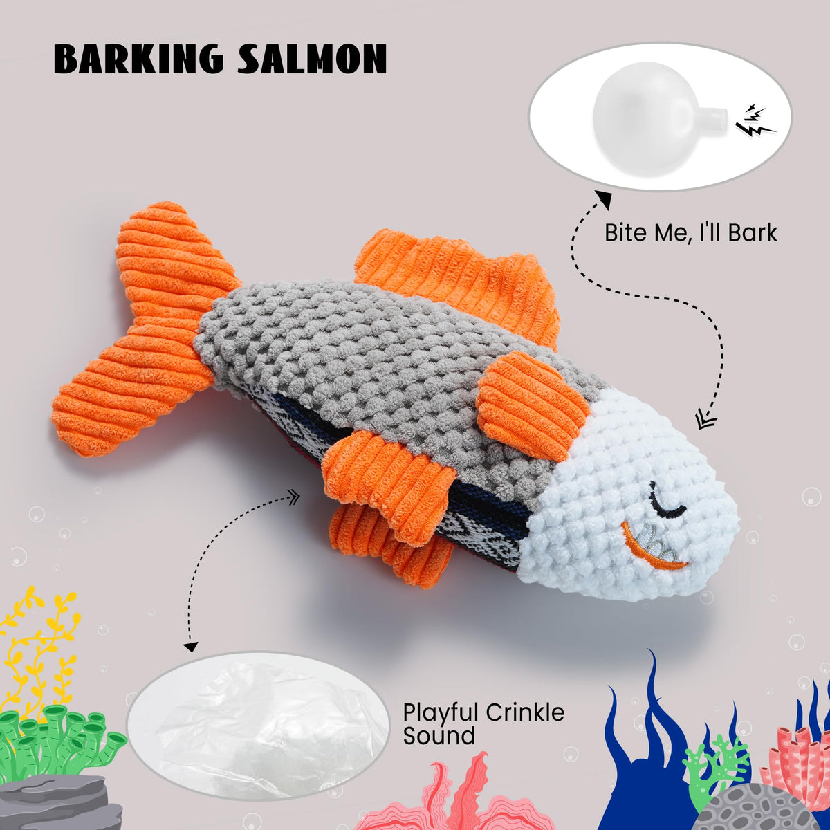 4 Packs Crinkle Squeaky Dog Toys C4639
