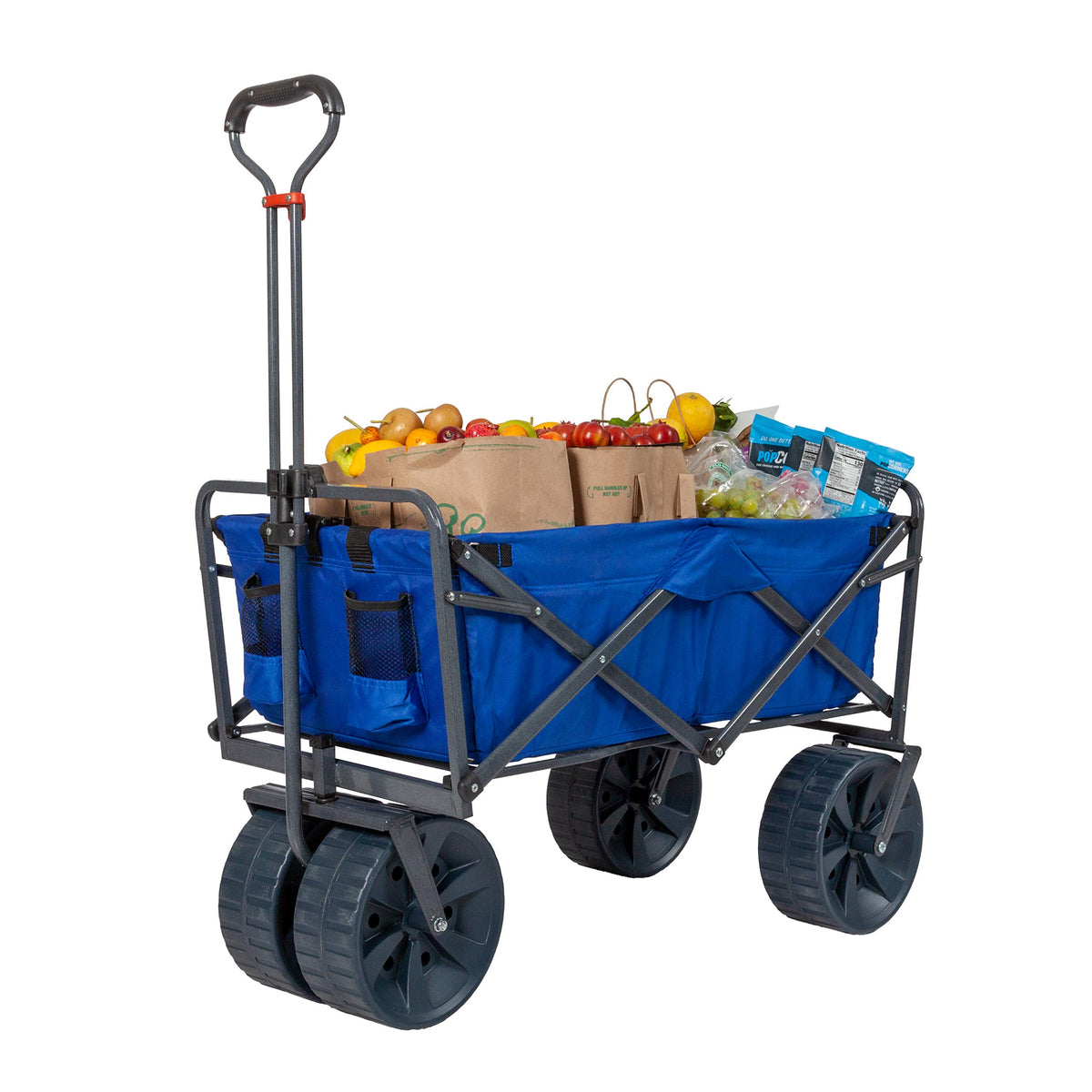 Blue Black Collapsible All Terrain Utility Beach Wagon Cart F90040
