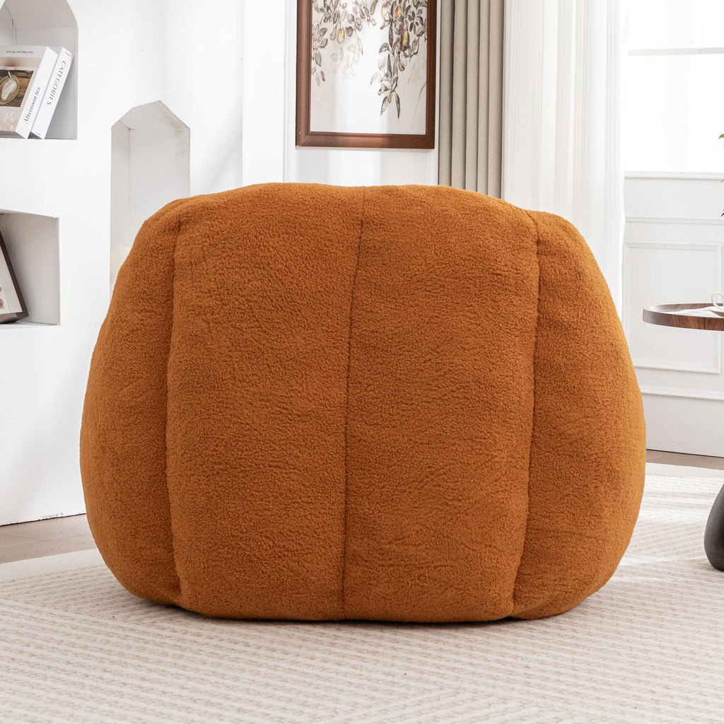 Yellow Tufted Memory Foam Bean Bag Chair R9362