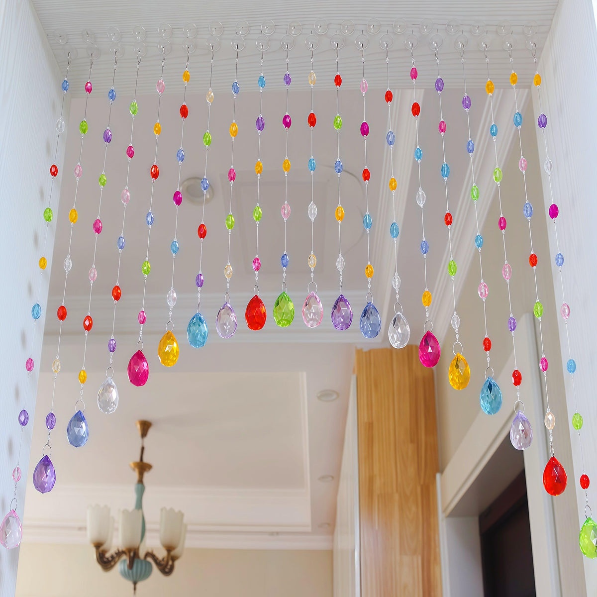 Clear Beaded Curtain 20 Strings I3968