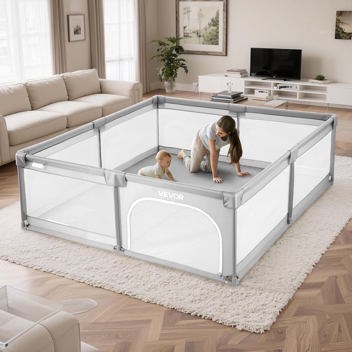 78.7″ x 58.7″ Baby Playpen with 50 Ocean Balls W219
