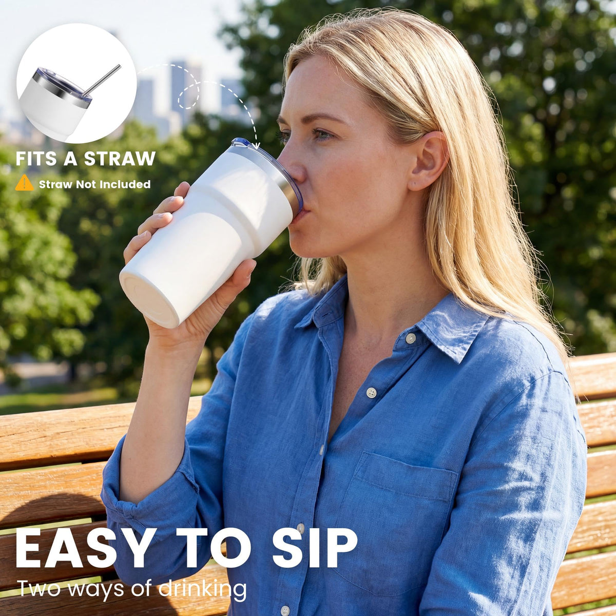 16oz Stainless Steel Insulated Tumbler with Lid V32099