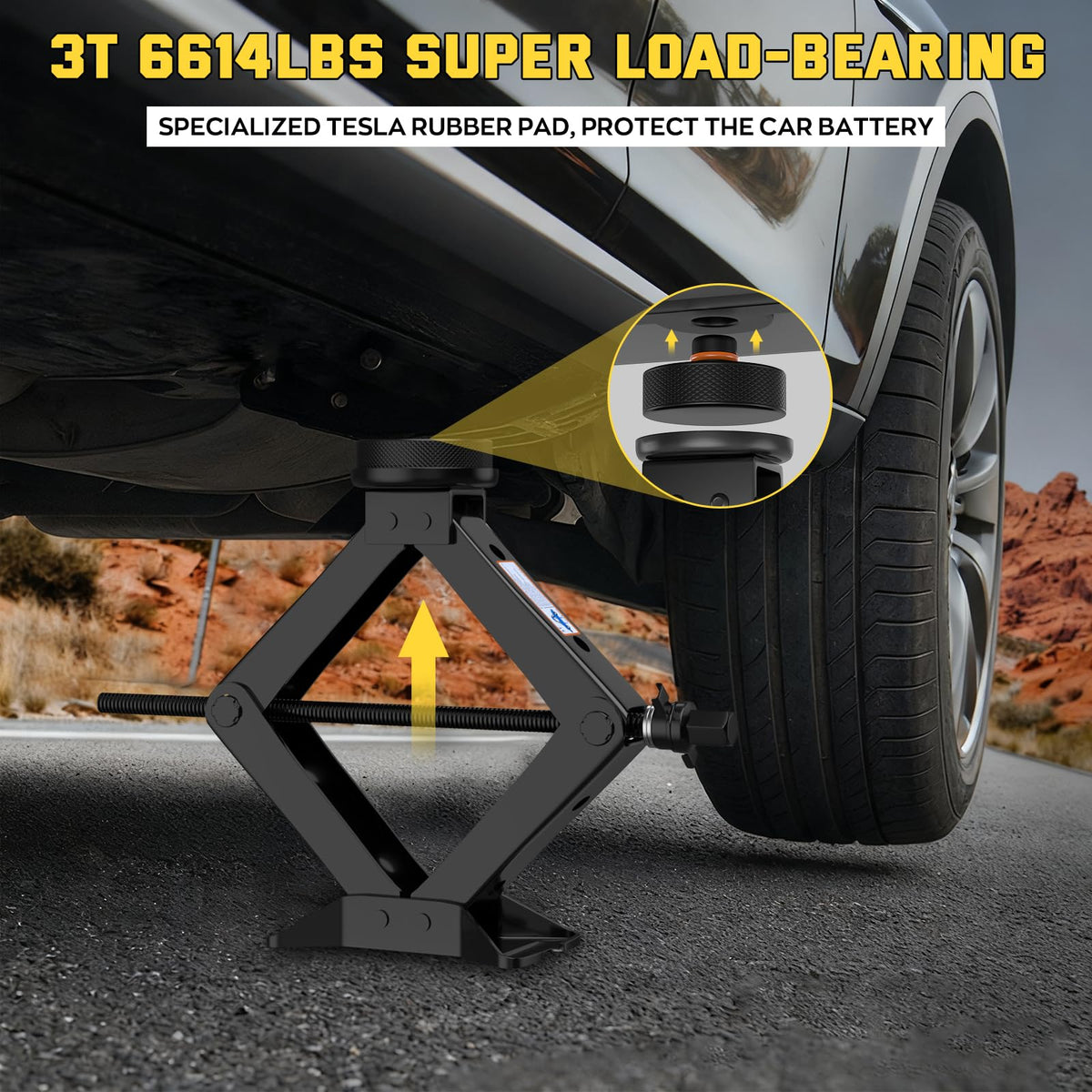 3 Ton Scissor Jack with Lug Wrench B779