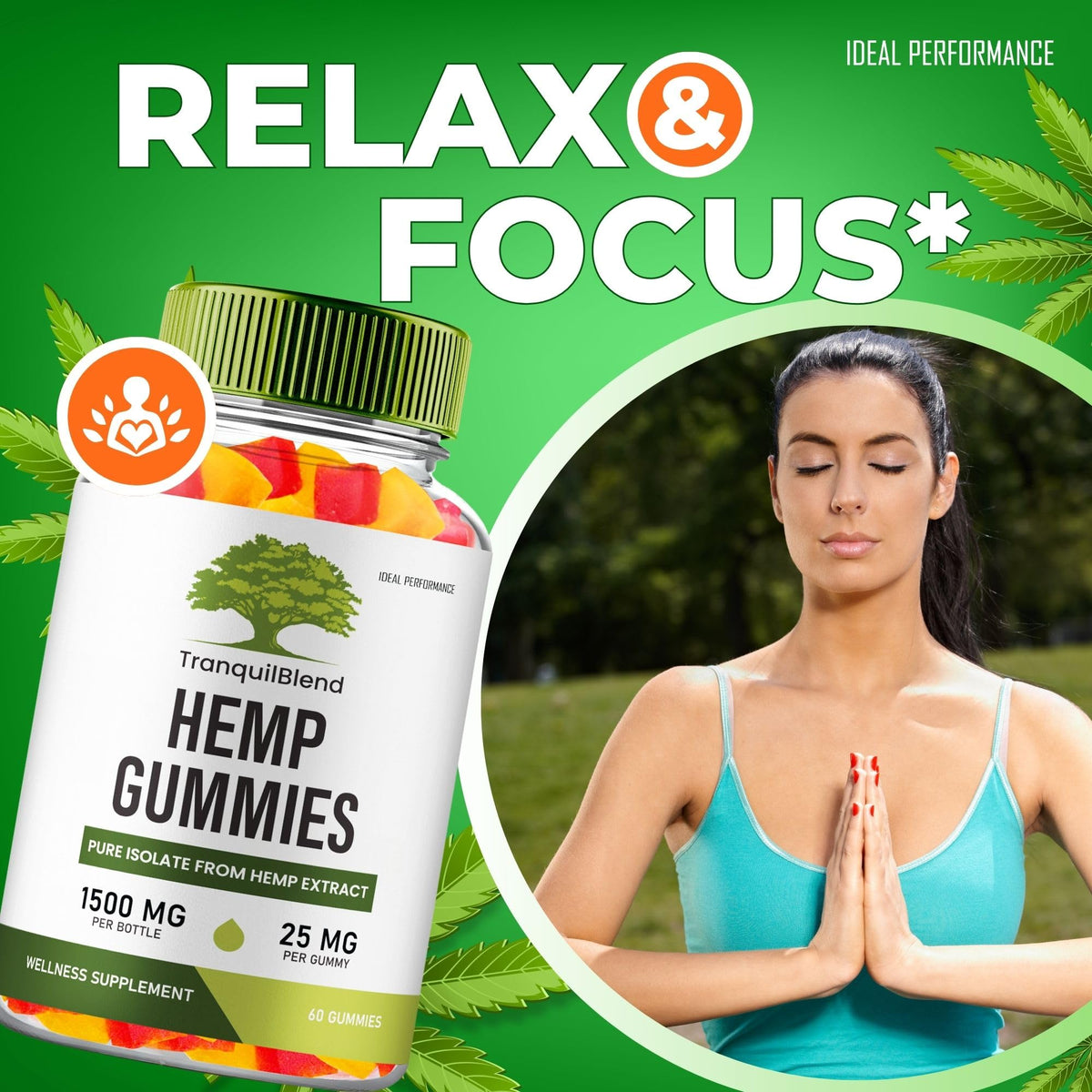 60 Gummies Hemp Gummies with Hemp Seeds Organic Extract G902913