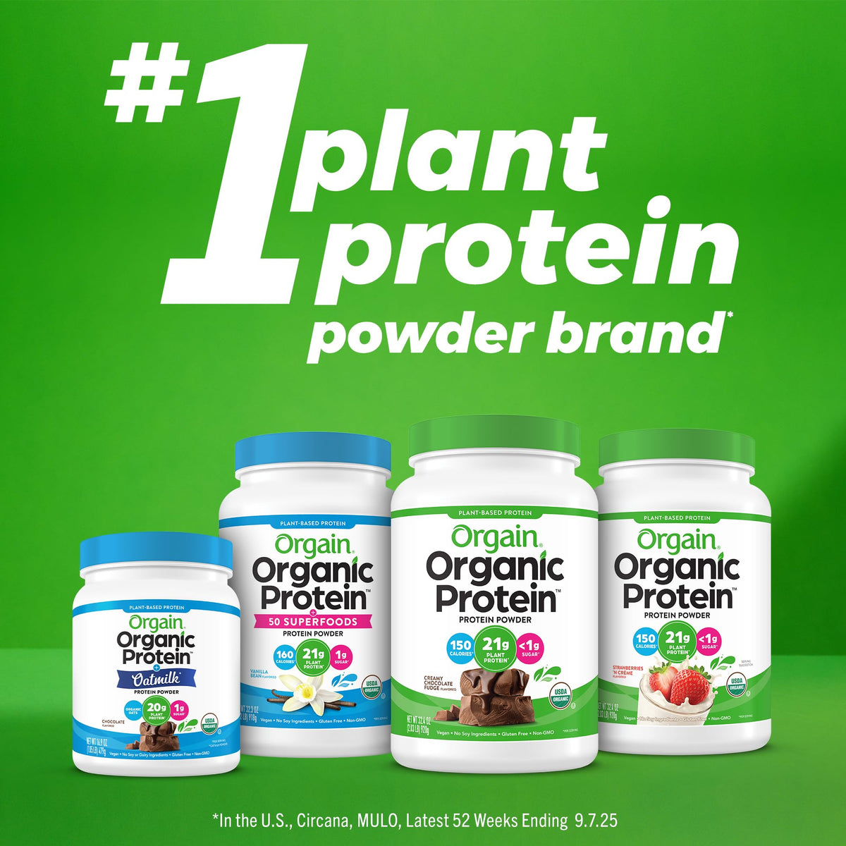 Organic Vegan Protein Powder, Natural Unsweetened, 1.59 lb S928