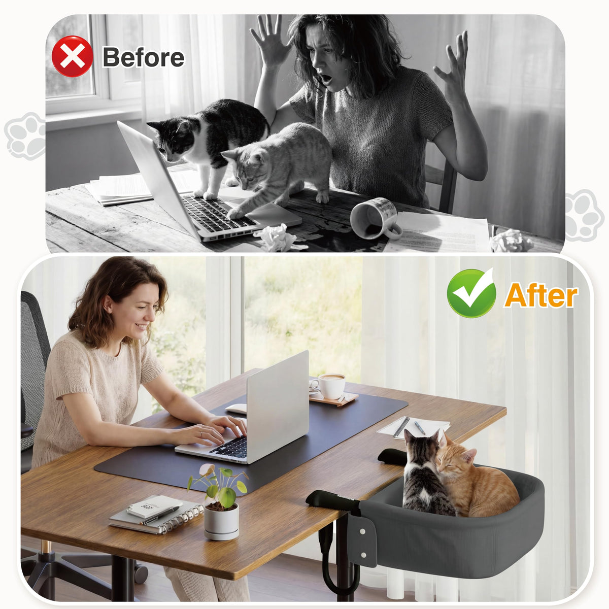 Cat Desk Bed for Large Cats 50lbs E455415