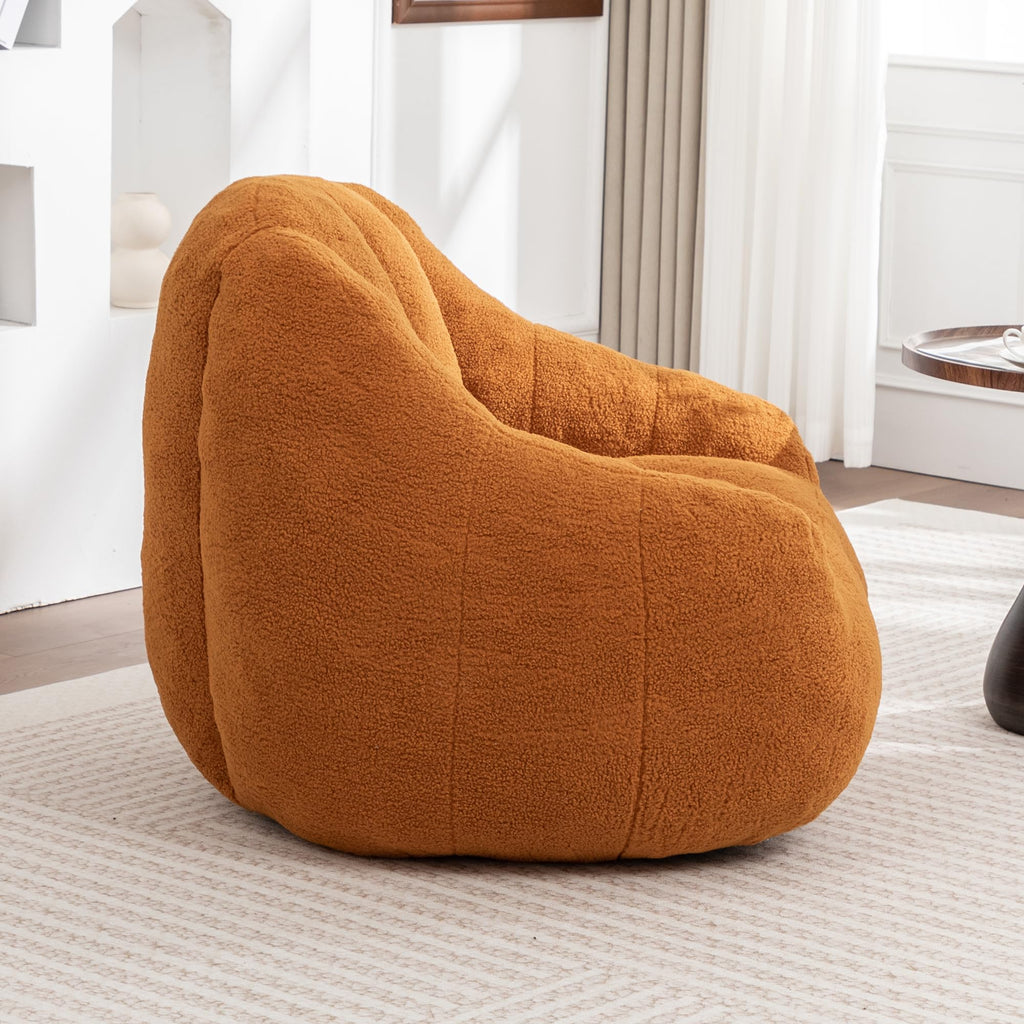Yellow Tufted Memory Foam Bean Bag Chair R9362