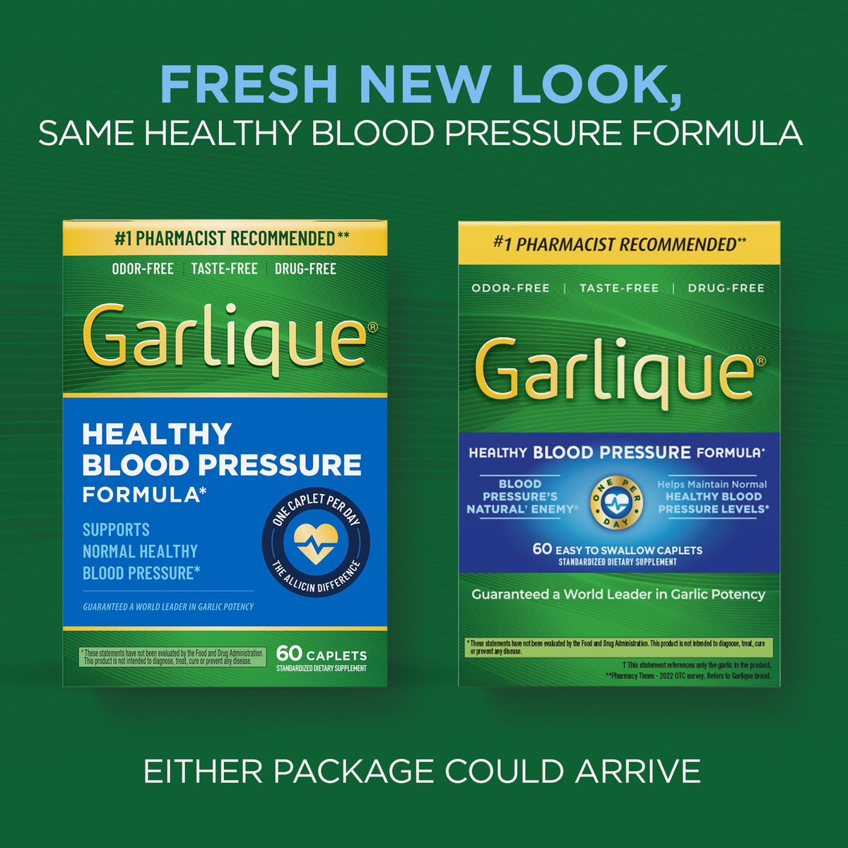 Odorless Vegan Garlic Extract Supplement 60 Caplets J563428