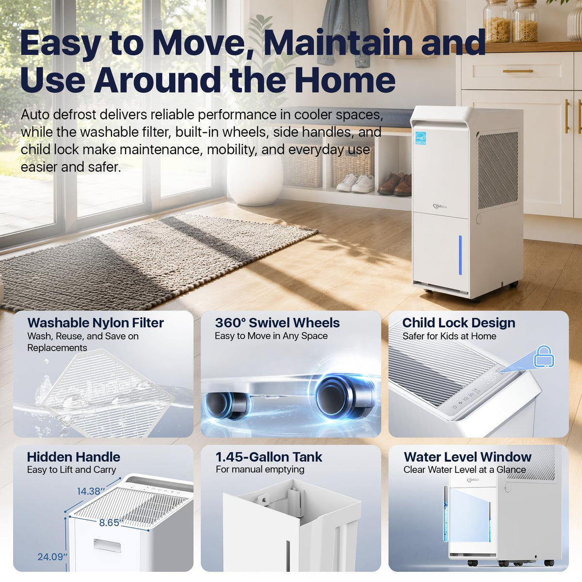 100 Pint/Day Dehumidifier W43230