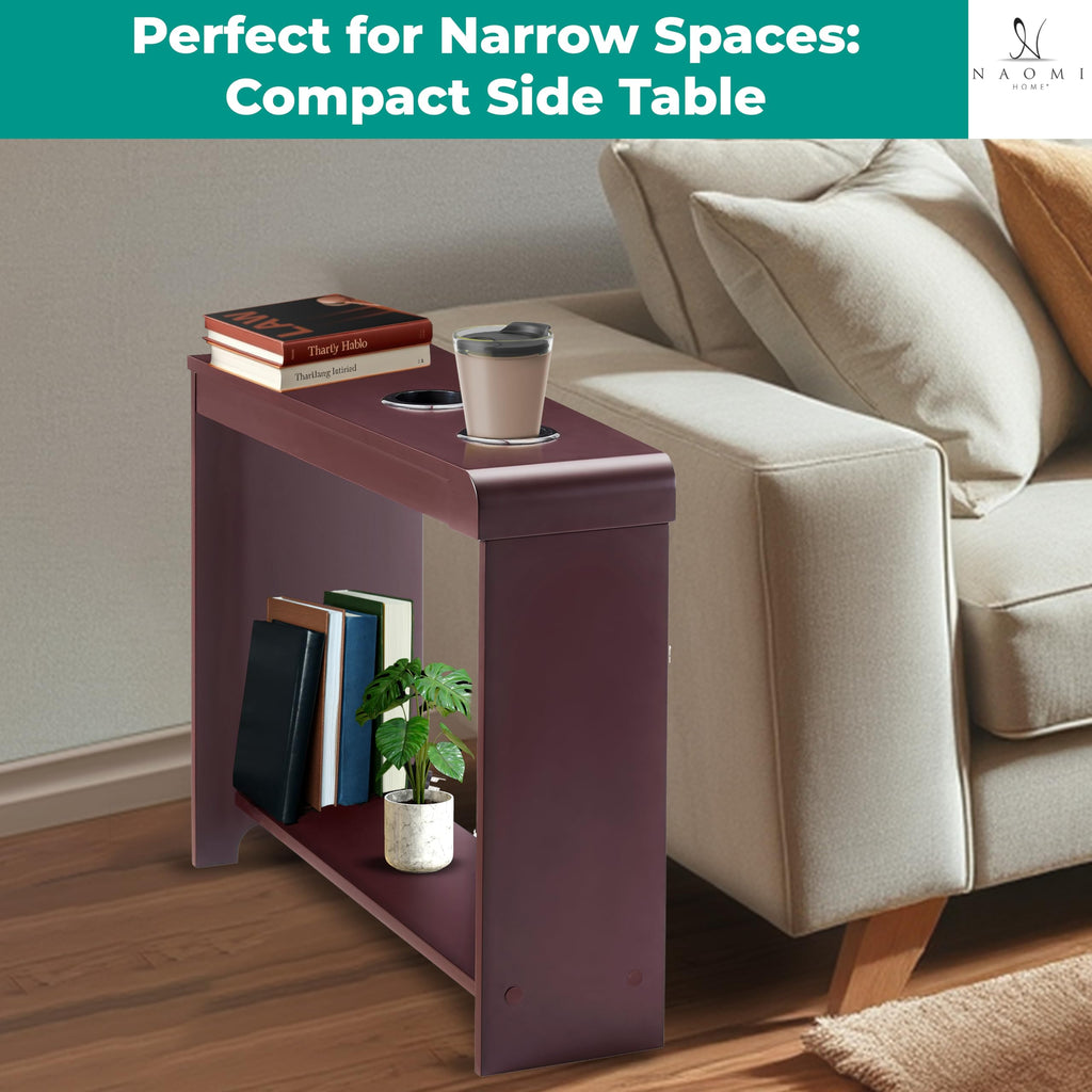Cherry Nightstand with Charging Station O452136