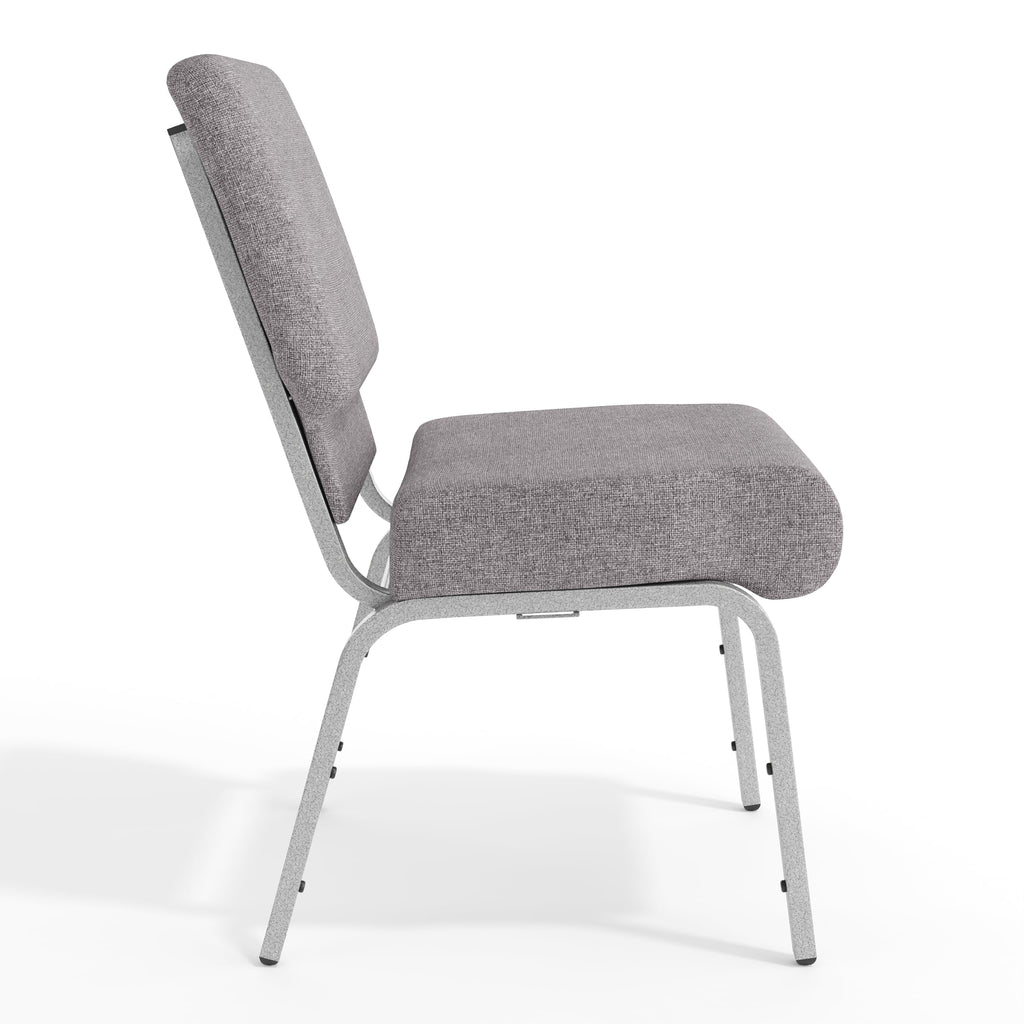 4 Pack Stacking Church Chair in Gray Fabric R110910
