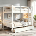 Twin Over Twin Bunk Bed with Storage E8892