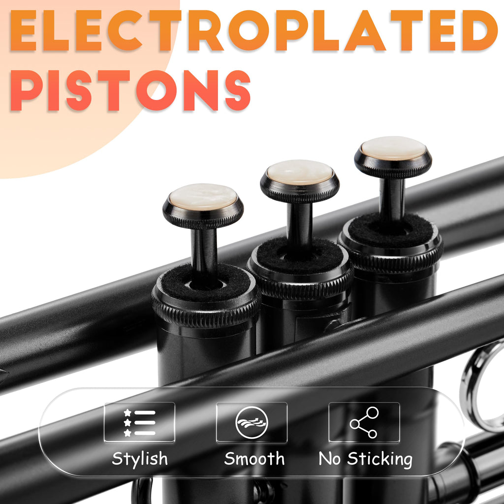 Satin Black Bb Trumpet with Hard Case W71330