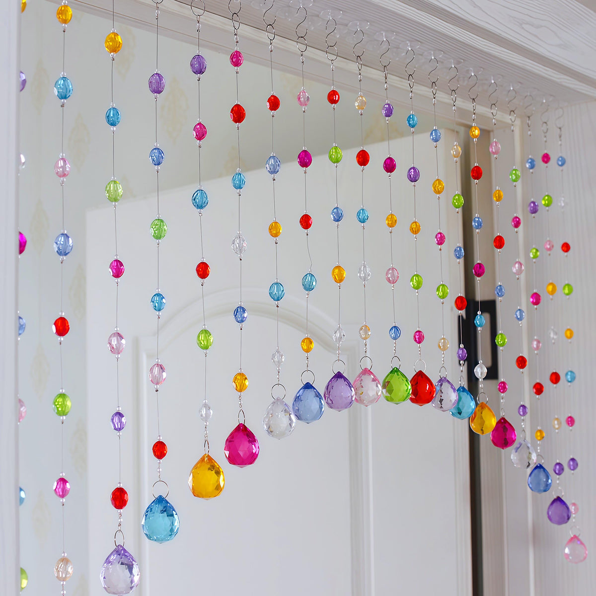Clear Beaded Curtain 20 Strings I3968