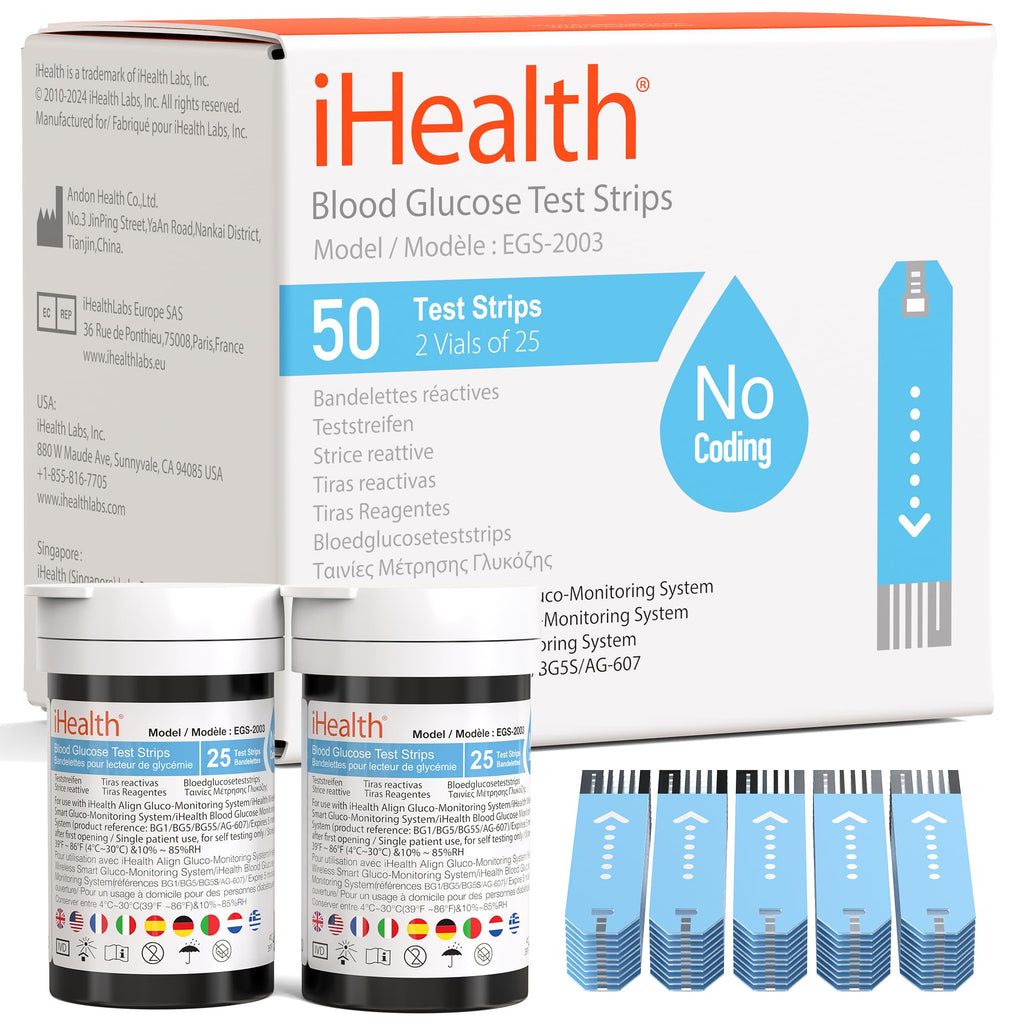 Blood Glucose Test Strips, 50 Count O63992