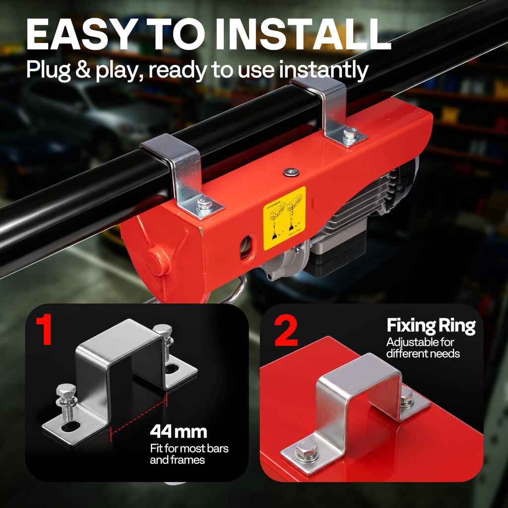 110V 440 Lbs Electric Hoist with Remote Control G618