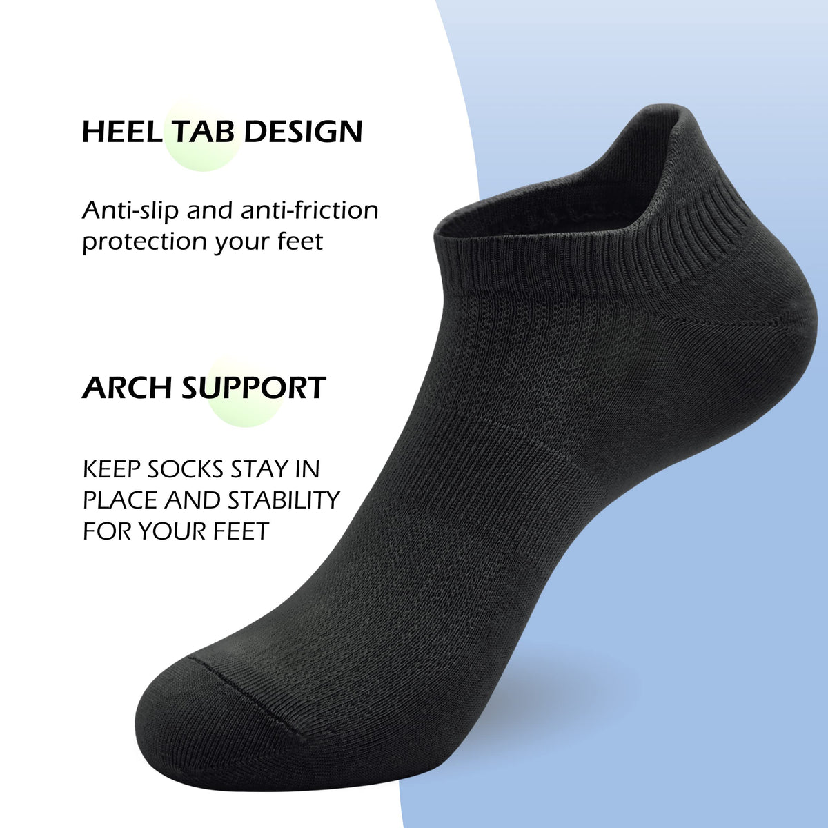 Viscose Bamboo Low Cut No Show Socks 5 Pairs X85451