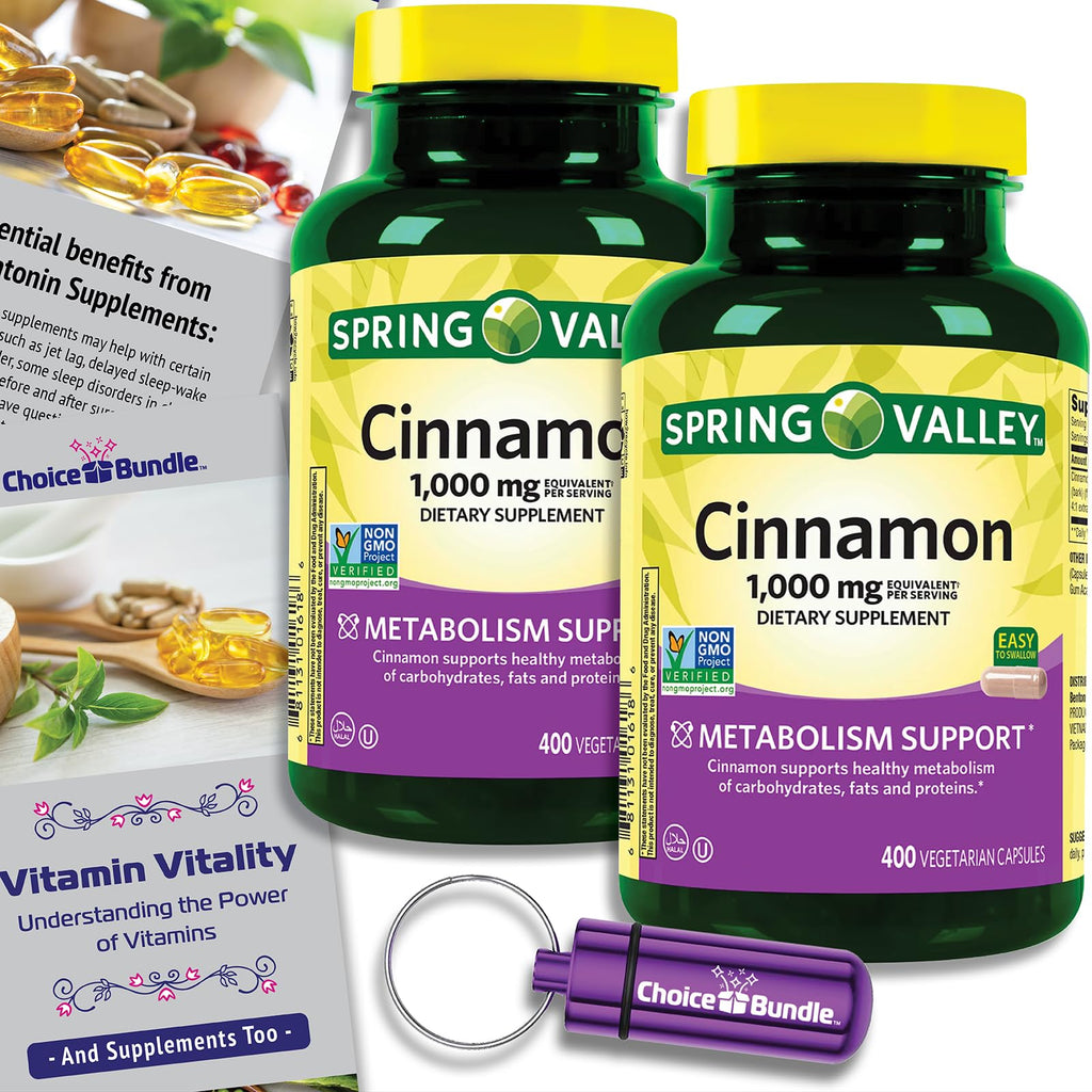 Cinnamon Supplement 1000mg Vegetarian Capsules 800 Total W426