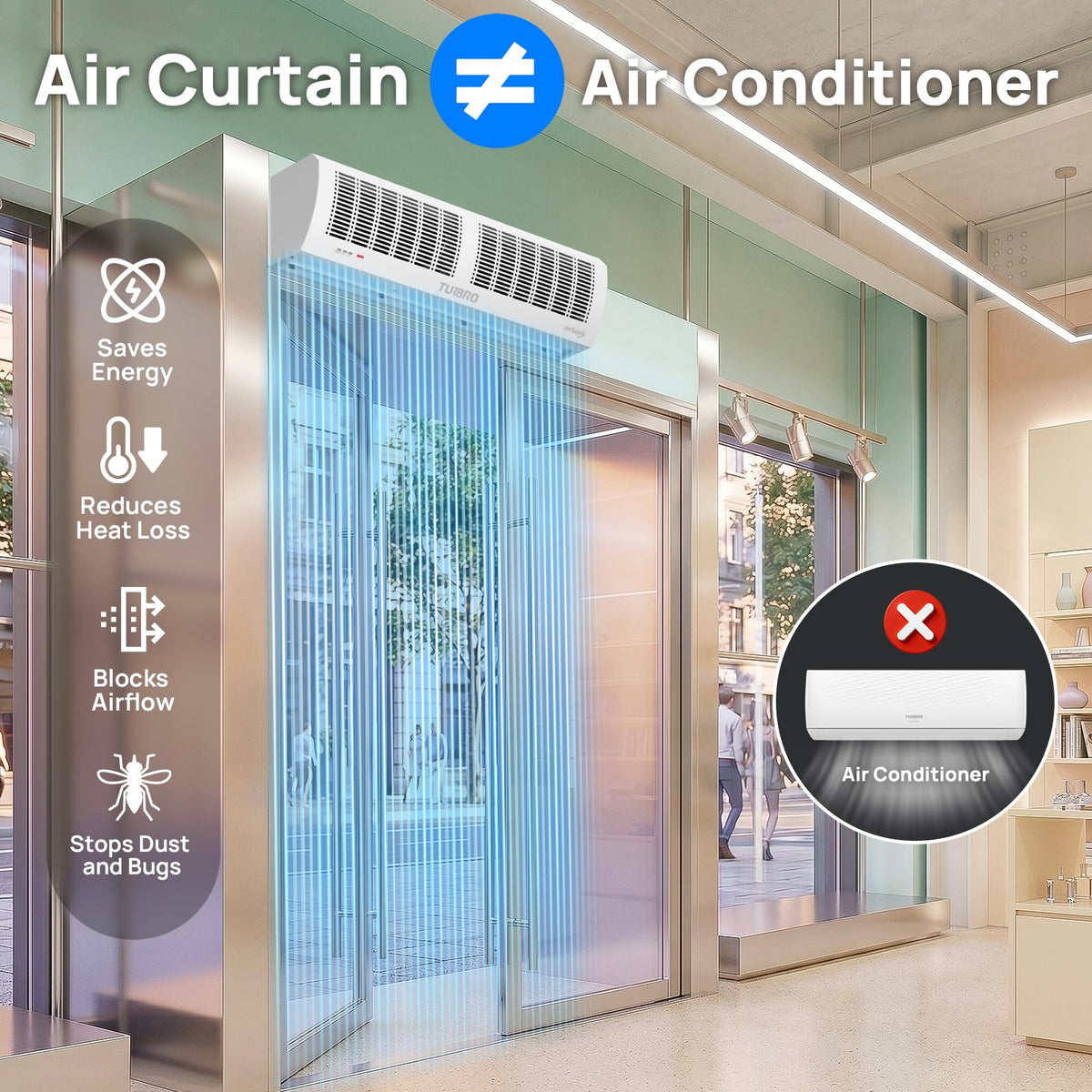 36-Inch Wall-Mounted Air Curtain Fan Y7351
