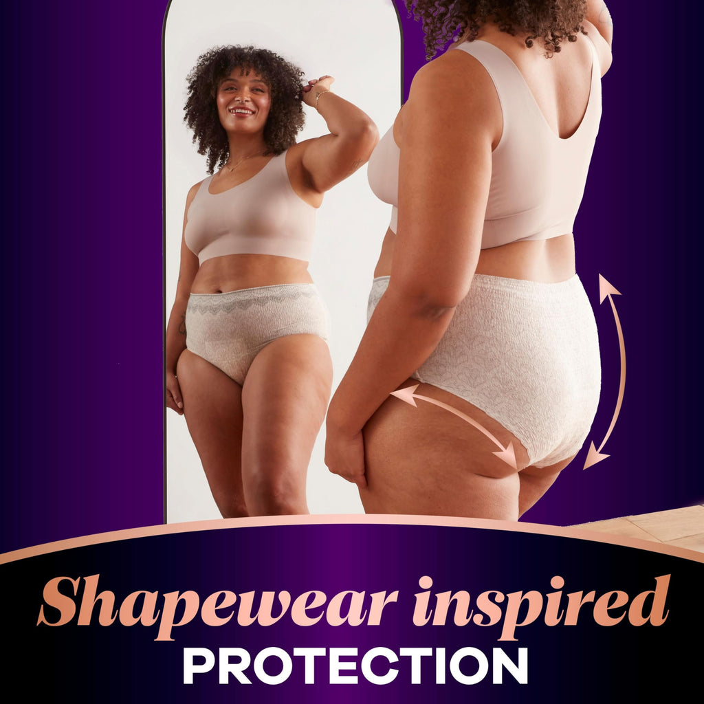Incontinence and Postpartum Underwear for Women, Maximum Protection, Small/Medium, 48 Count O4733