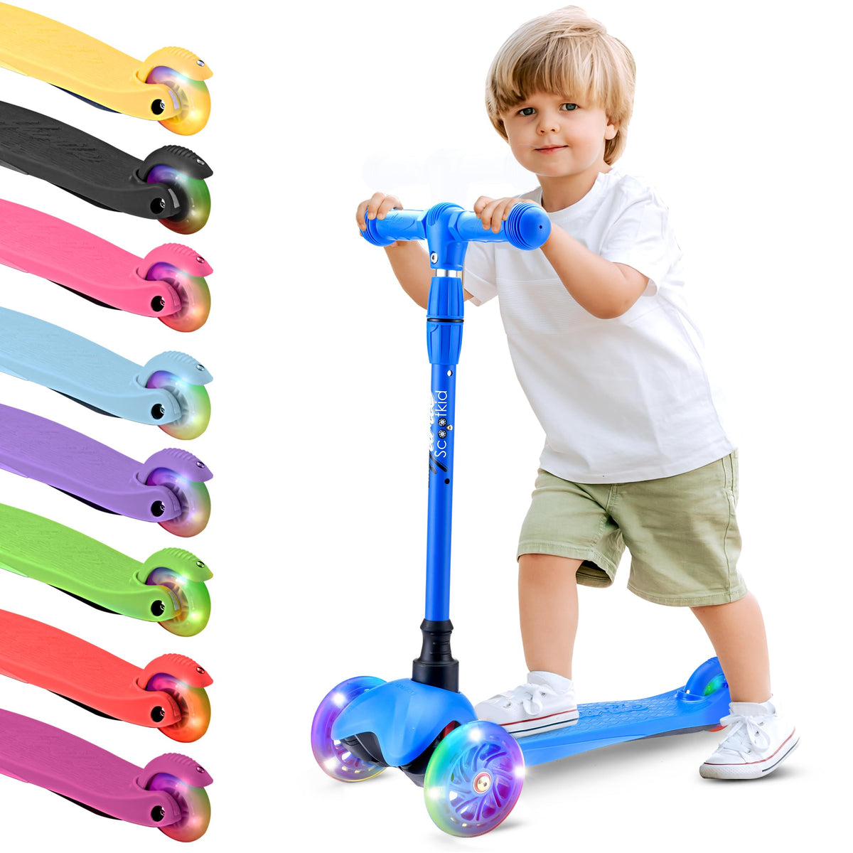 3 Wheel Kids Scooter with LED Wheels L9850