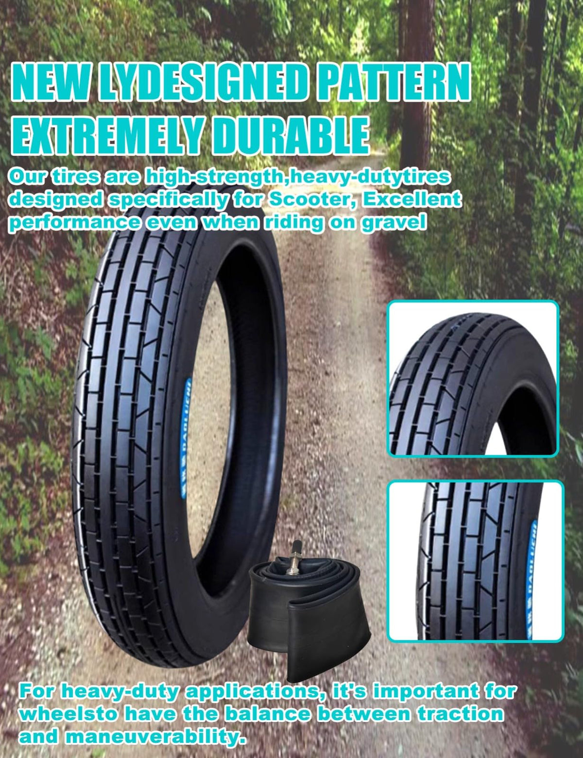 17 6PR TT Dirt Bike Tire and Inner Tube Y335356