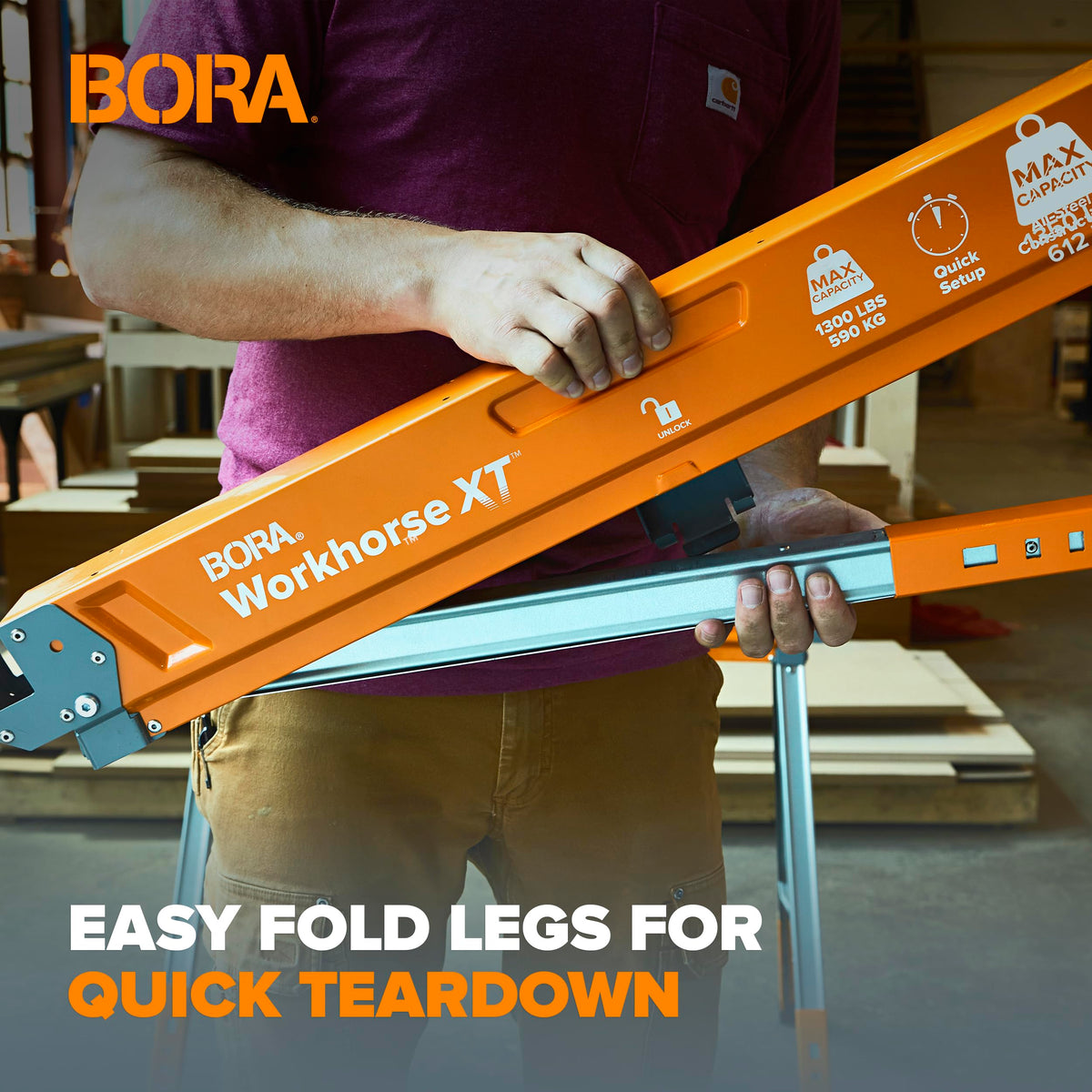 Adjustable Height Folding Sawhorse J798