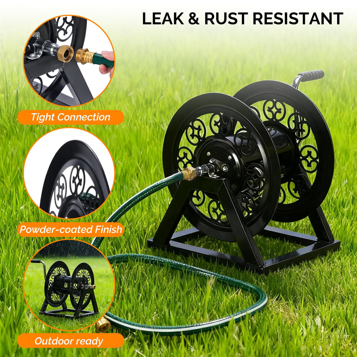 Wall Mount Hose Reel with 108FT Capacity R80644