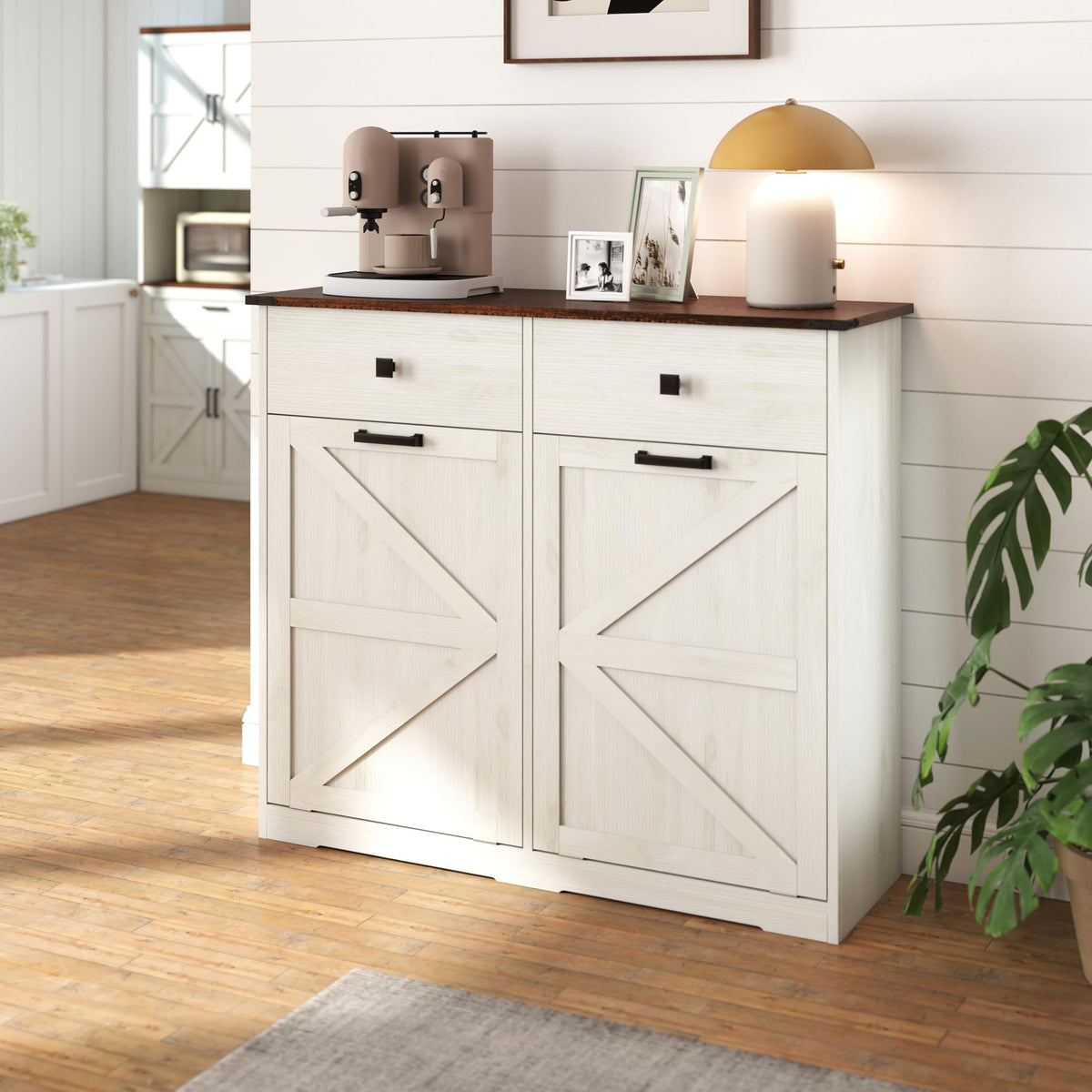 39" Double Tilt-Out Trash Cabinet for 20 Gallon Cans M2215