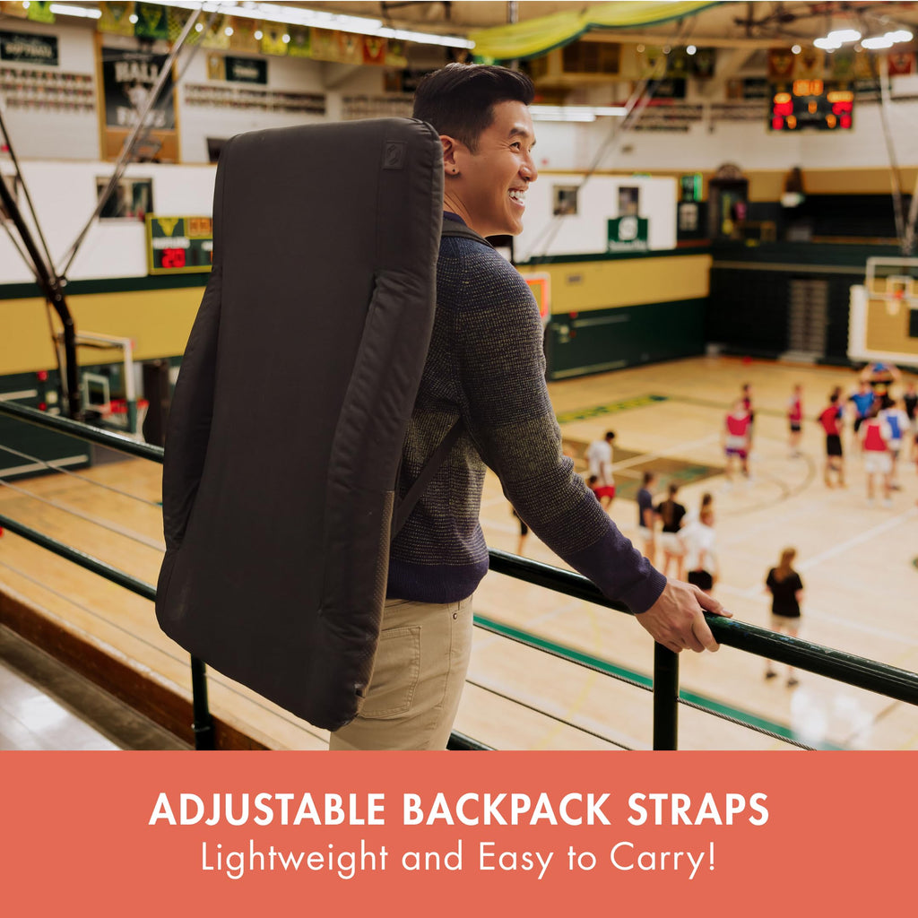 Portable Reclining Folding Stadium Seat with Back Support, Black C252