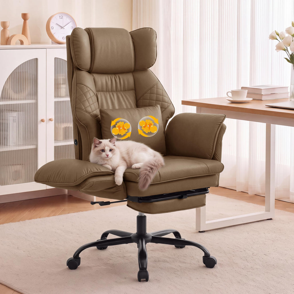 3D Kneading Massage Office Chair with Footrest S36512