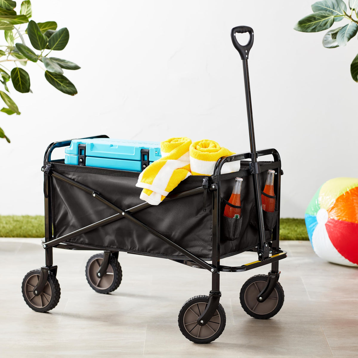 Collapsible Heavy Duty Utility Wagon 265 Pounds Capacity Black B534358