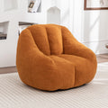 Yellow Tufted Memory Foam Bean Bag Chair R9362