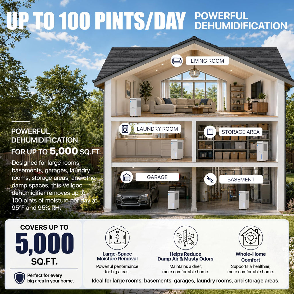 100 Pint/Day Dehumidifier W43230