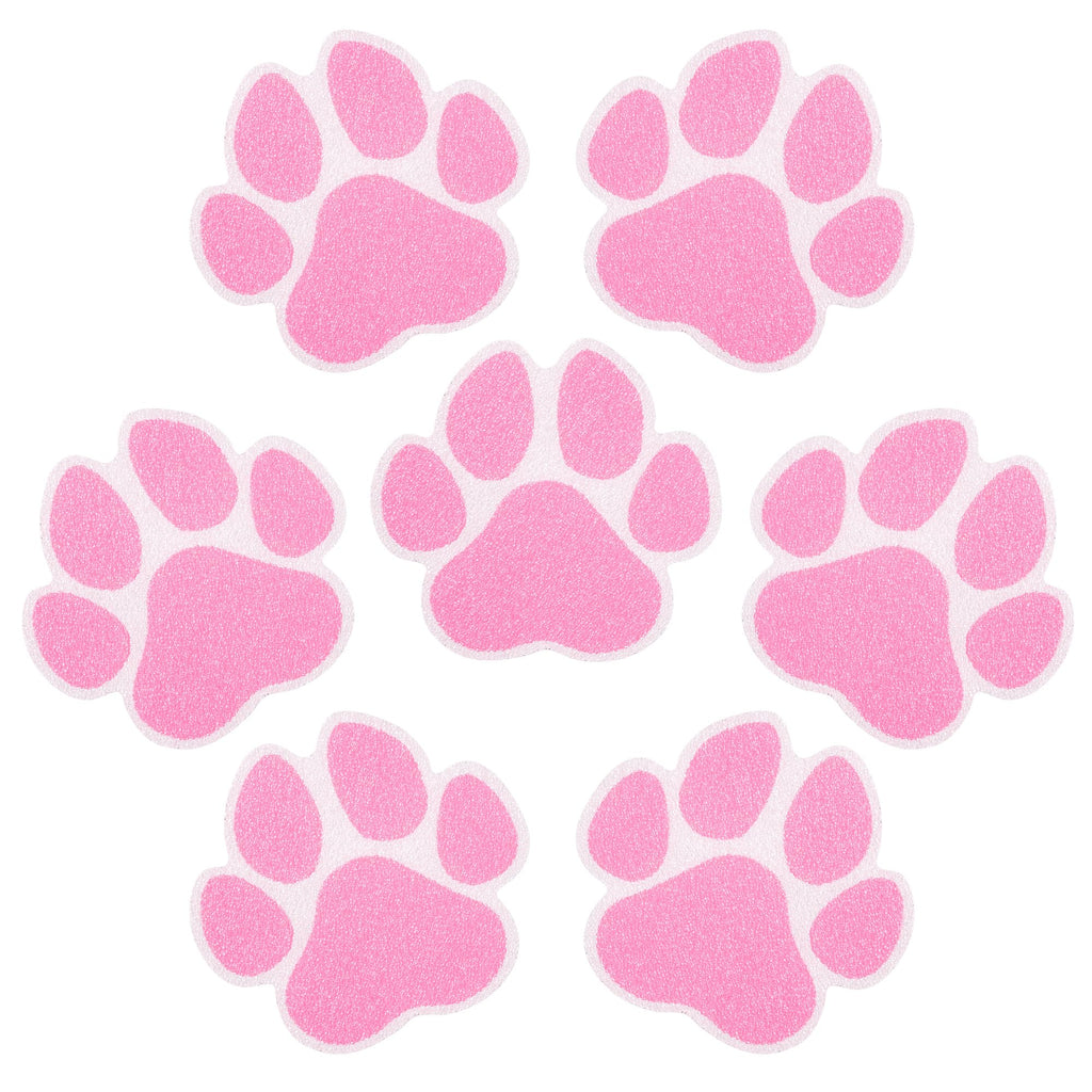 20PCS Non Slip Bathtub Stickers with Scraper, Pink, Dog Paw F9488