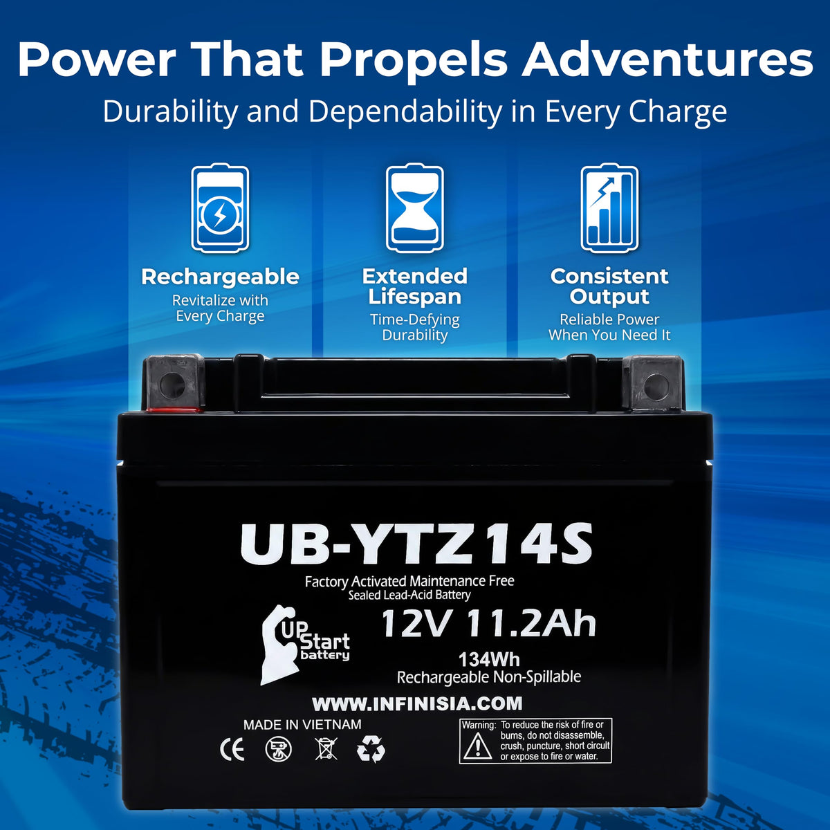 12V 11.2Ah AGM SLA Battery P599