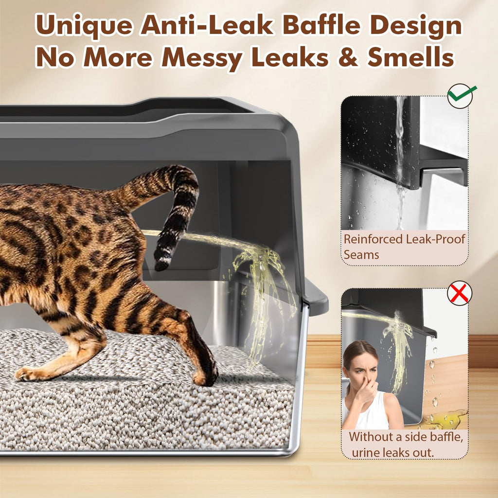 Extra Large Stainless Steel Litter Box S491936