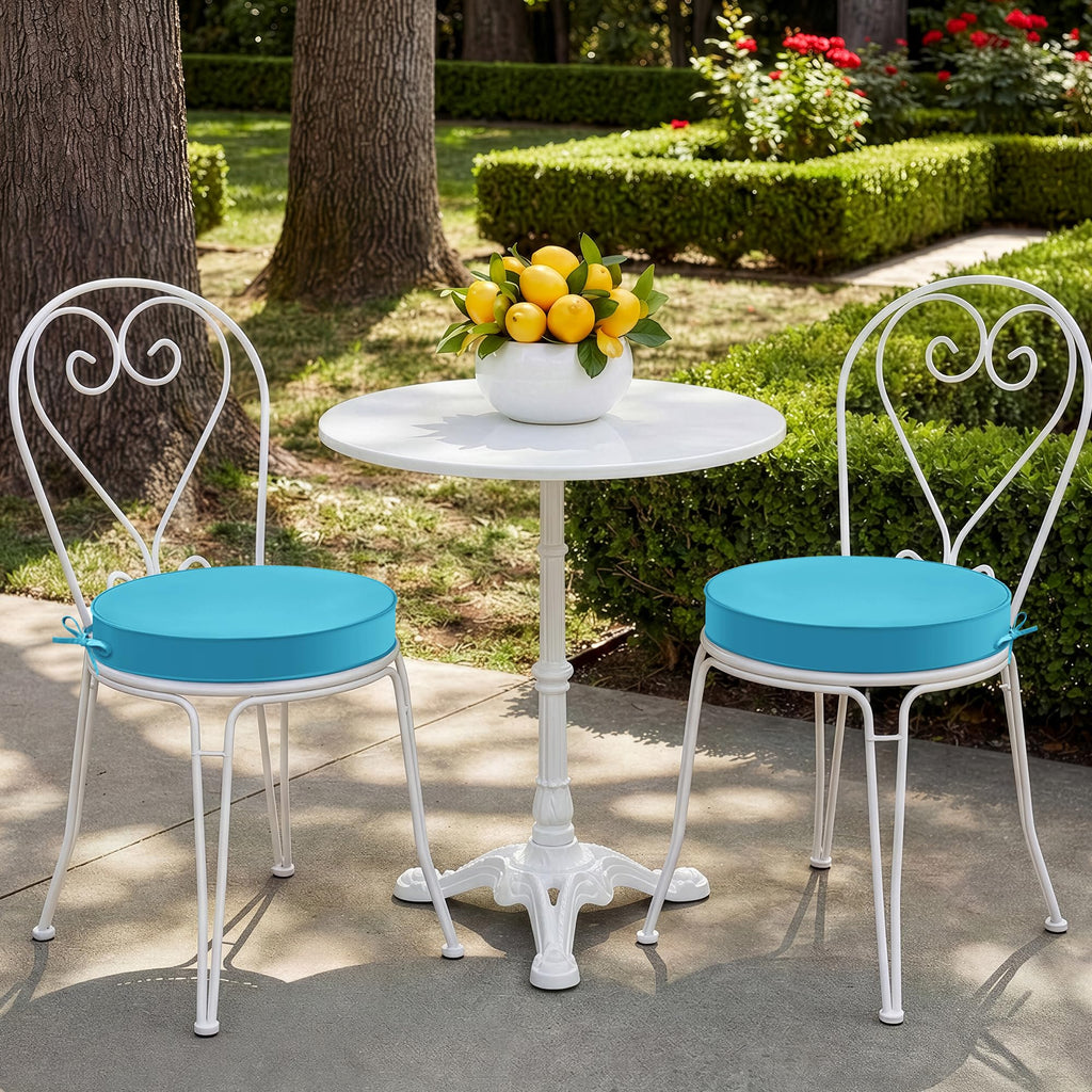 15" Round Waterproof Fade Resistant Chair Cushions Set of 2 W198