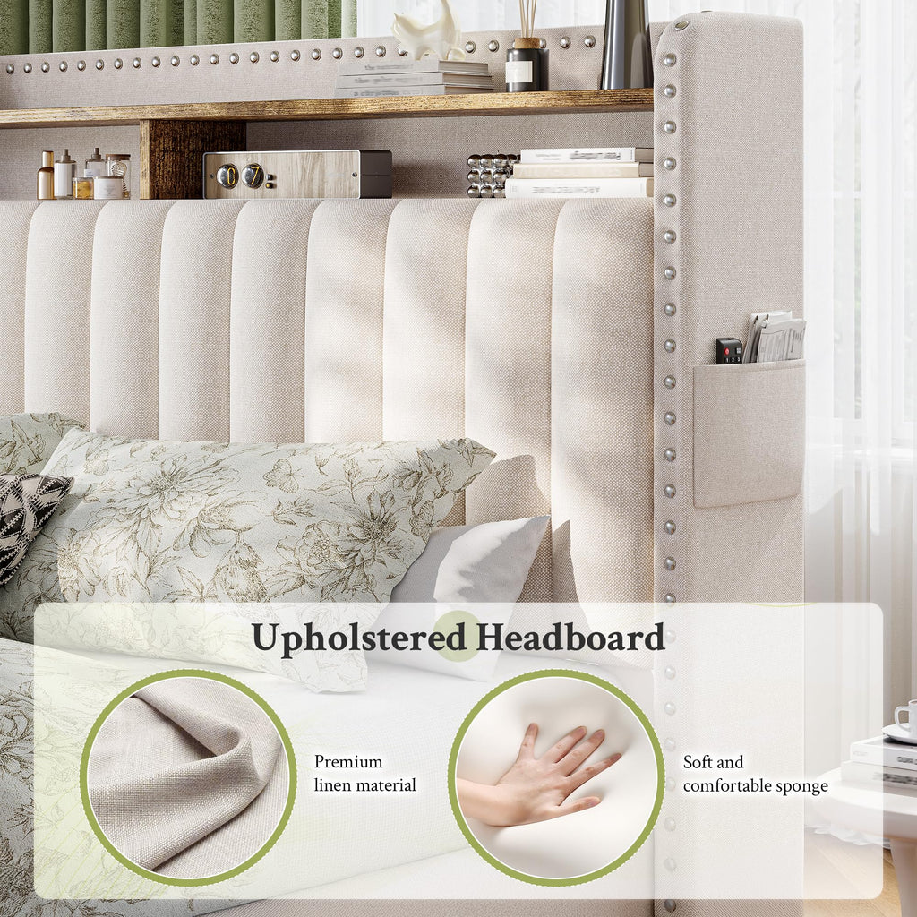 Queen Bed Frame with 2 Drawers U365262