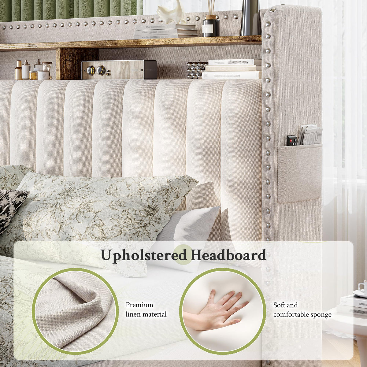 Queen Bed Frame with 2 Drawers U365262