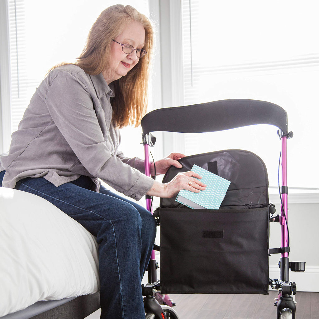 Adjustable Rollator with Seat and Backrest R661148