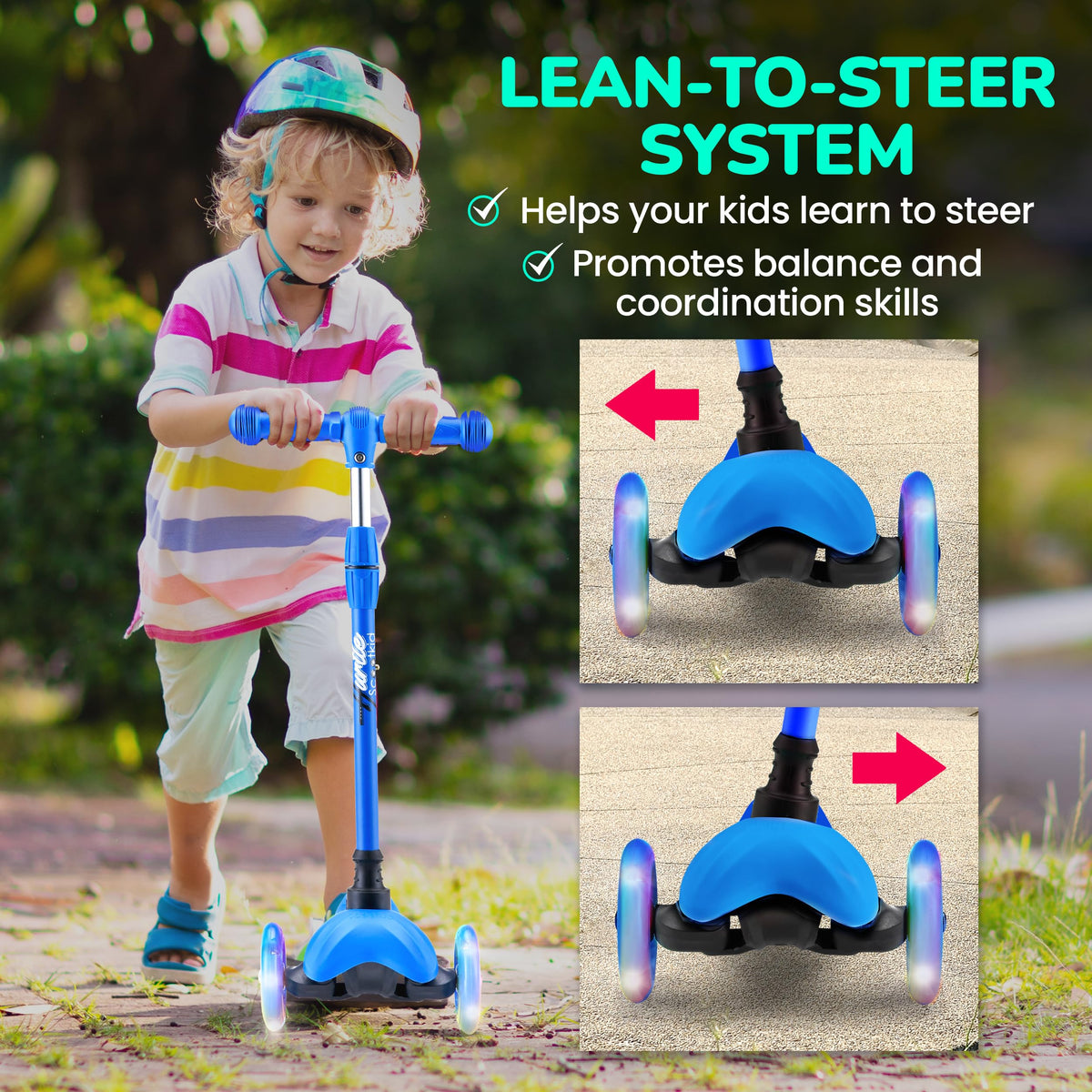 3 Wheel Kids Scooter with LED Wheels L9850