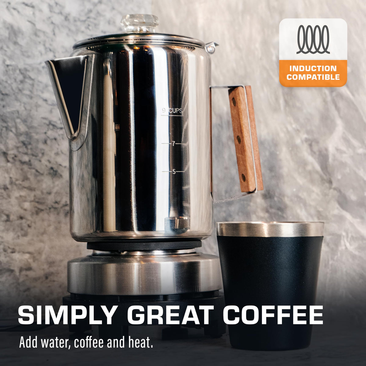 Induction Coffee Percolator 9 Cup R35753