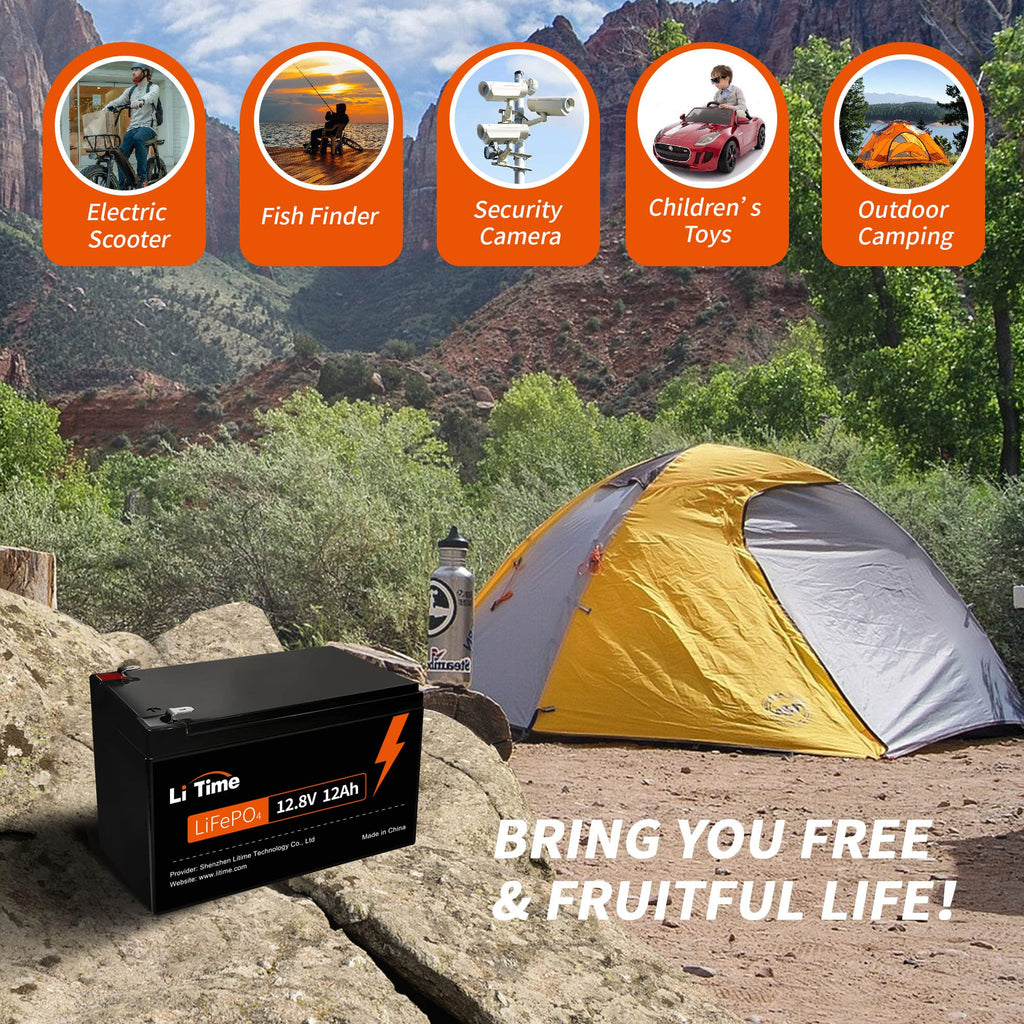 12V 12Ah Mini LiFePO4 Battery 2-Pack X42055